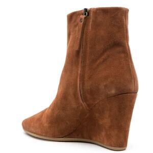 Forte Forte Suede Wedge Ankle Boots – Caramel Brown, 85mm Heel, NIB